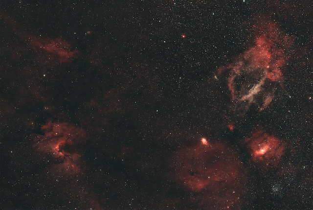 Krabbennebel, Blasennebel & NGC 7538